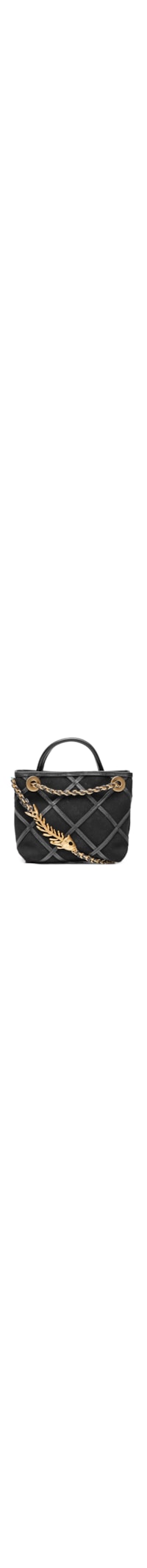 Bolsa Feminina Tiracolo Camurcina Pequena Metal - Preto