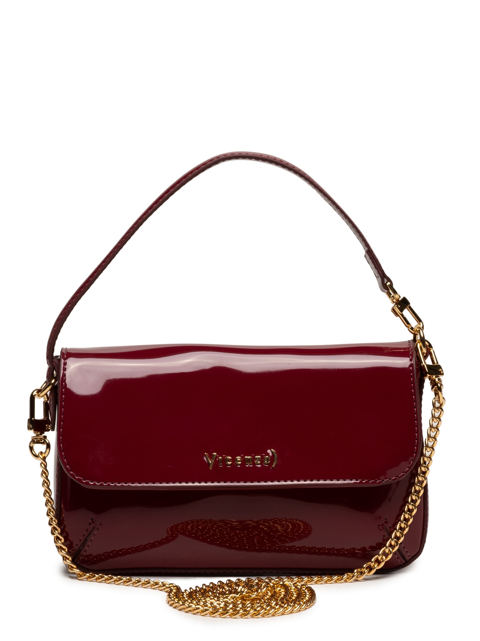 Bolsa Feminina Tiracolo Cíntia Pequena Vinho Vicenza