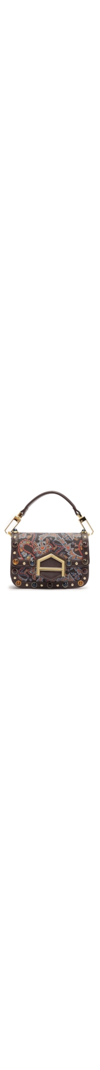 Bolsa Feminina Tiracolo Couro A001 Pequena Paisley - Marrom
