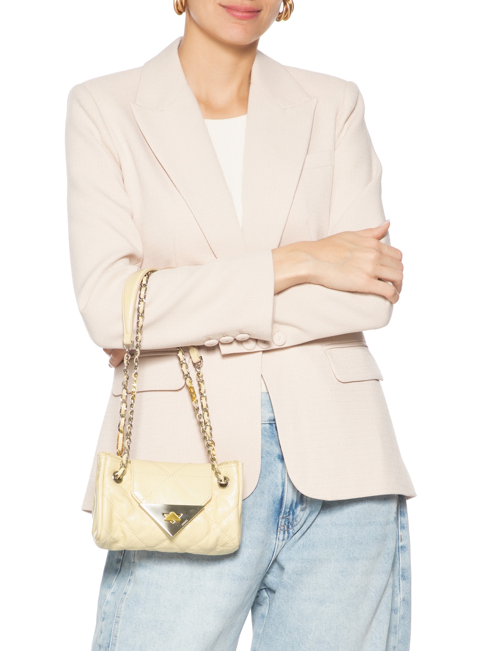 Bolsa Feminina Tiracolo Couro Branco Schutz