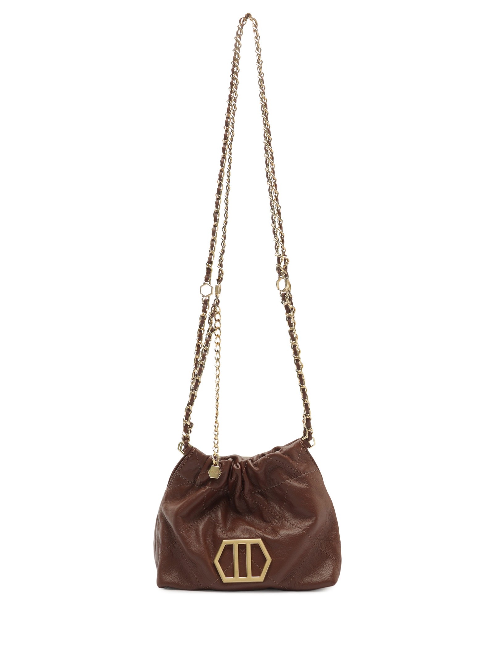 Bolsa Feminina Tiracolo Couro Esther Pequena Marrom Arezzo
