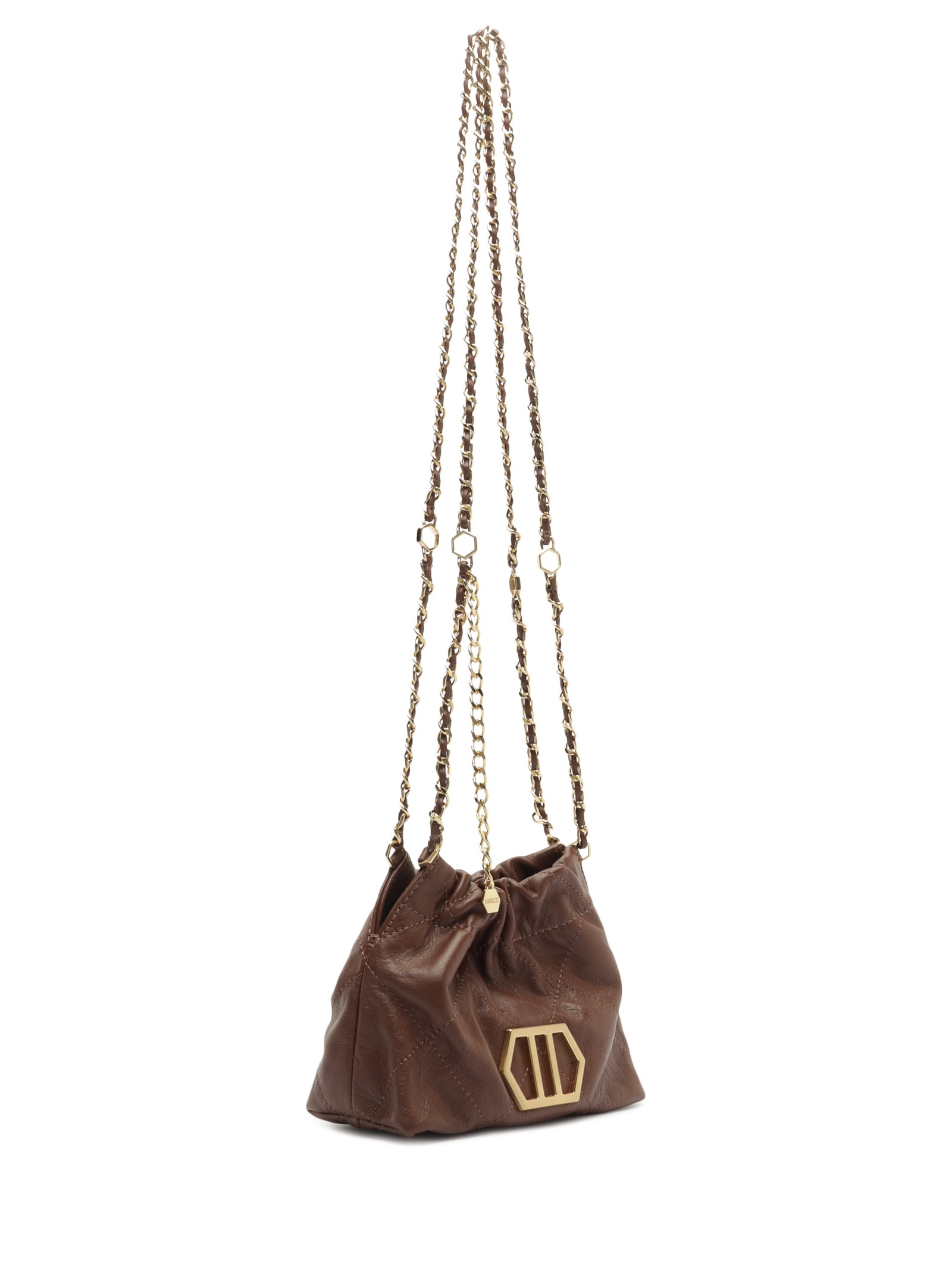 Bolsa Feminina Tiracolo Couro Esther Pequena Marrom Arezzo