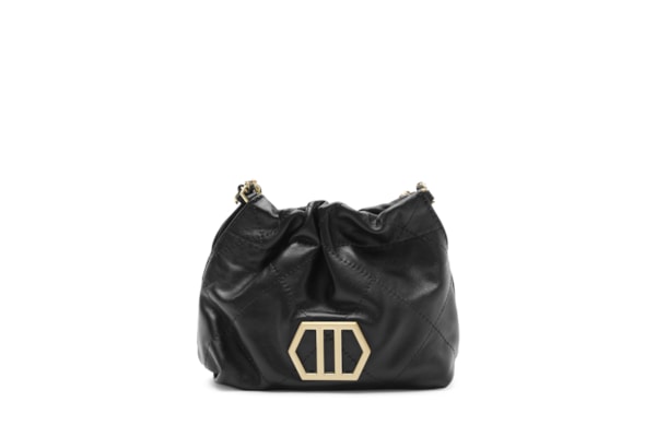 Bolsa Feminina Tiracolo Couro Esther Pequena - Preto