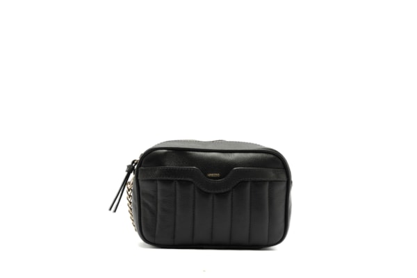 Bolsa Feminina Tiracolo Couro Francine Pequena - Preto
