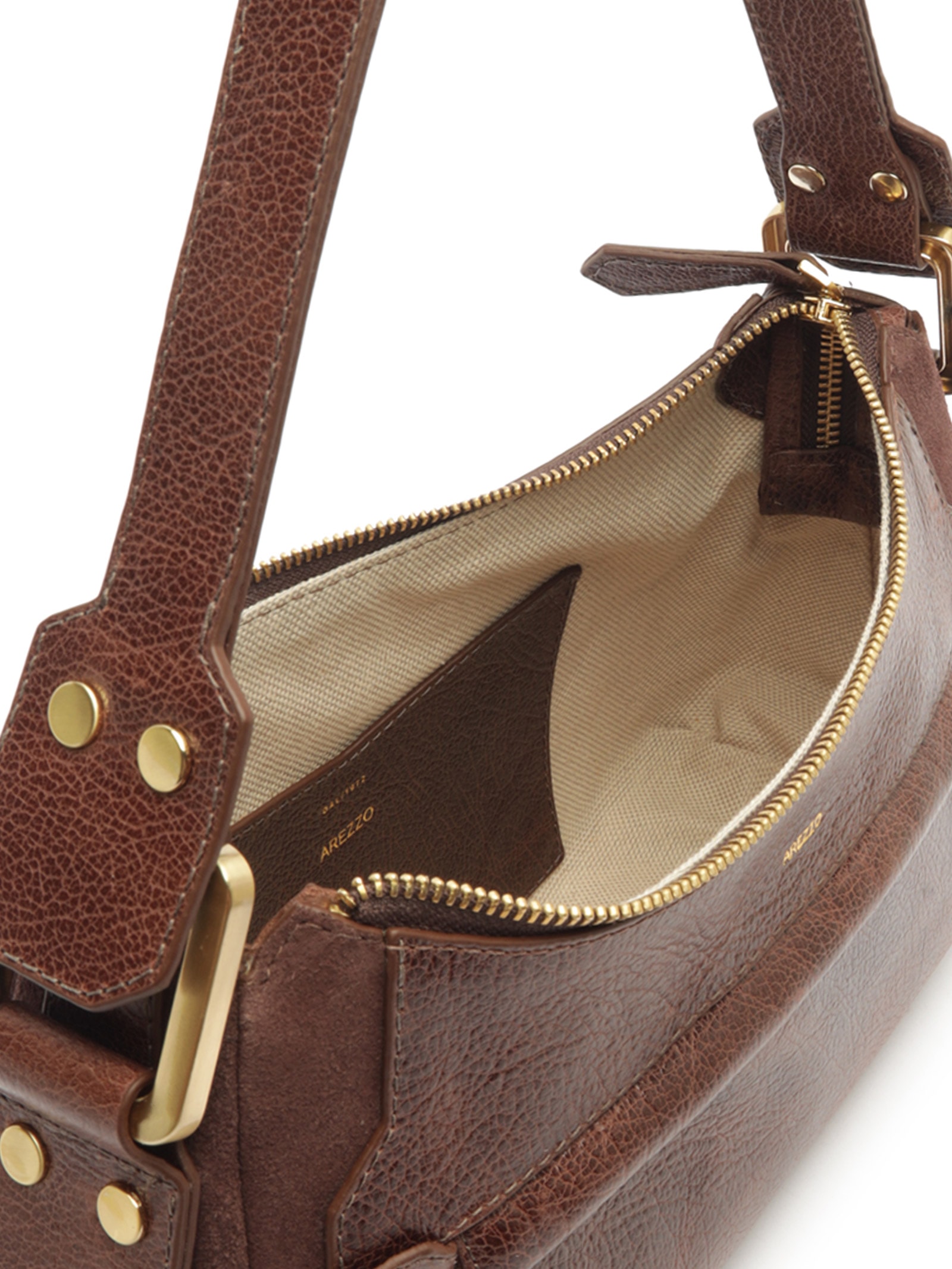 Bolsa Feminina Tiracolo Couro Gretha Média Marrom Arezzo