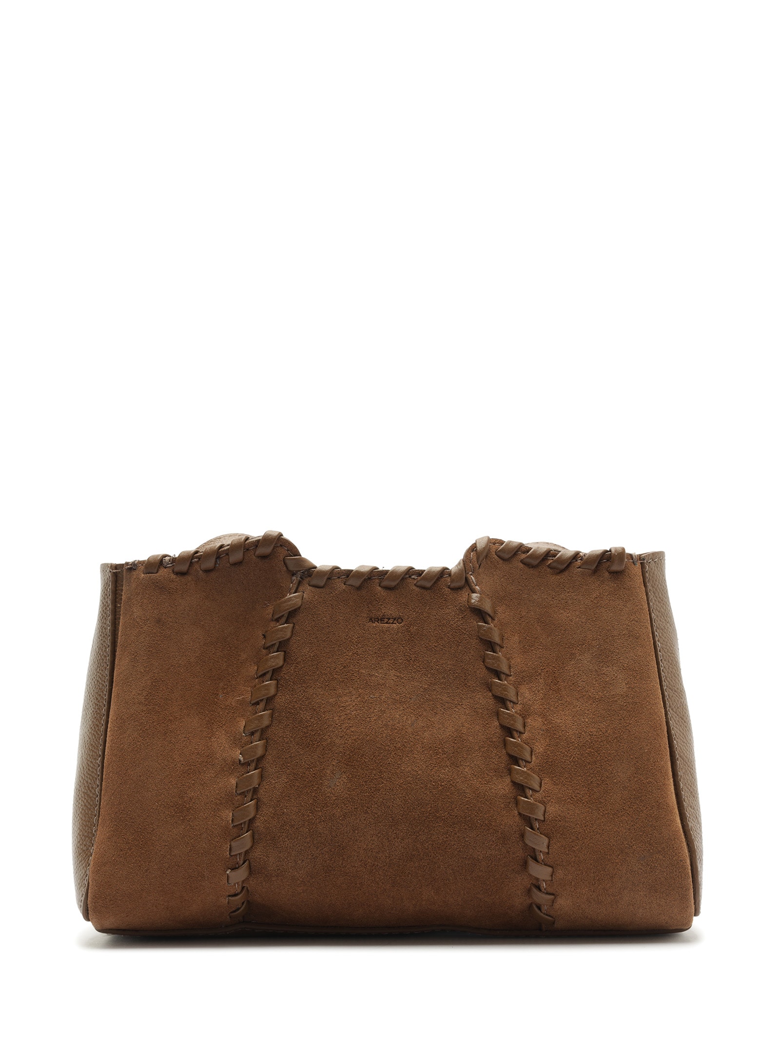 Bolsa Feminina Tiracolo Couro Média Acamurçada Marrom Arezzo