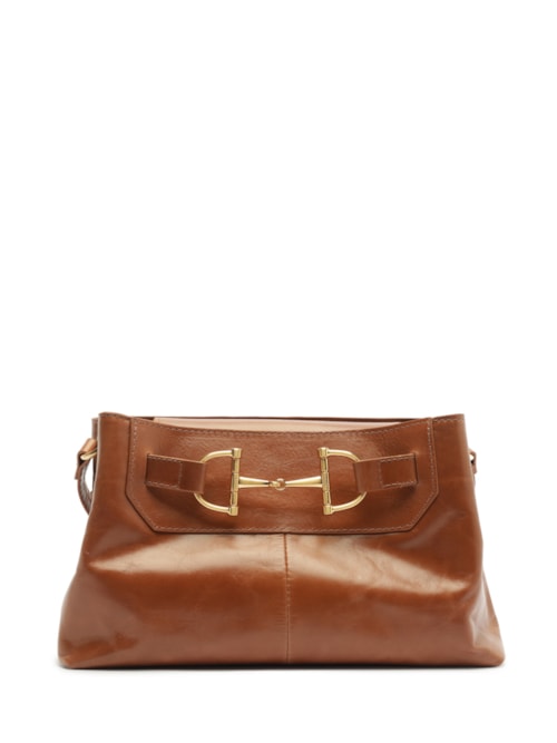 Bolsa Feminina Tiracolo Couro Média Bridão – Marrom