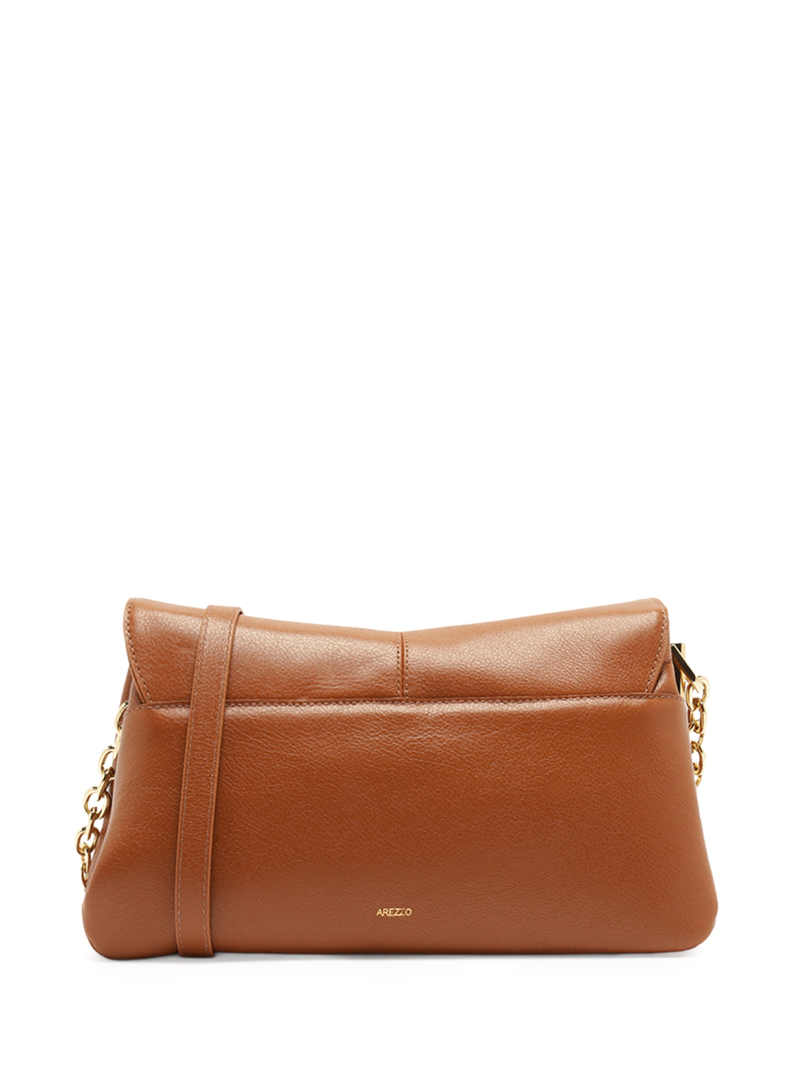 Bolsa Feminina Tiracolo Couro Média Corrente Marrom Arezzo