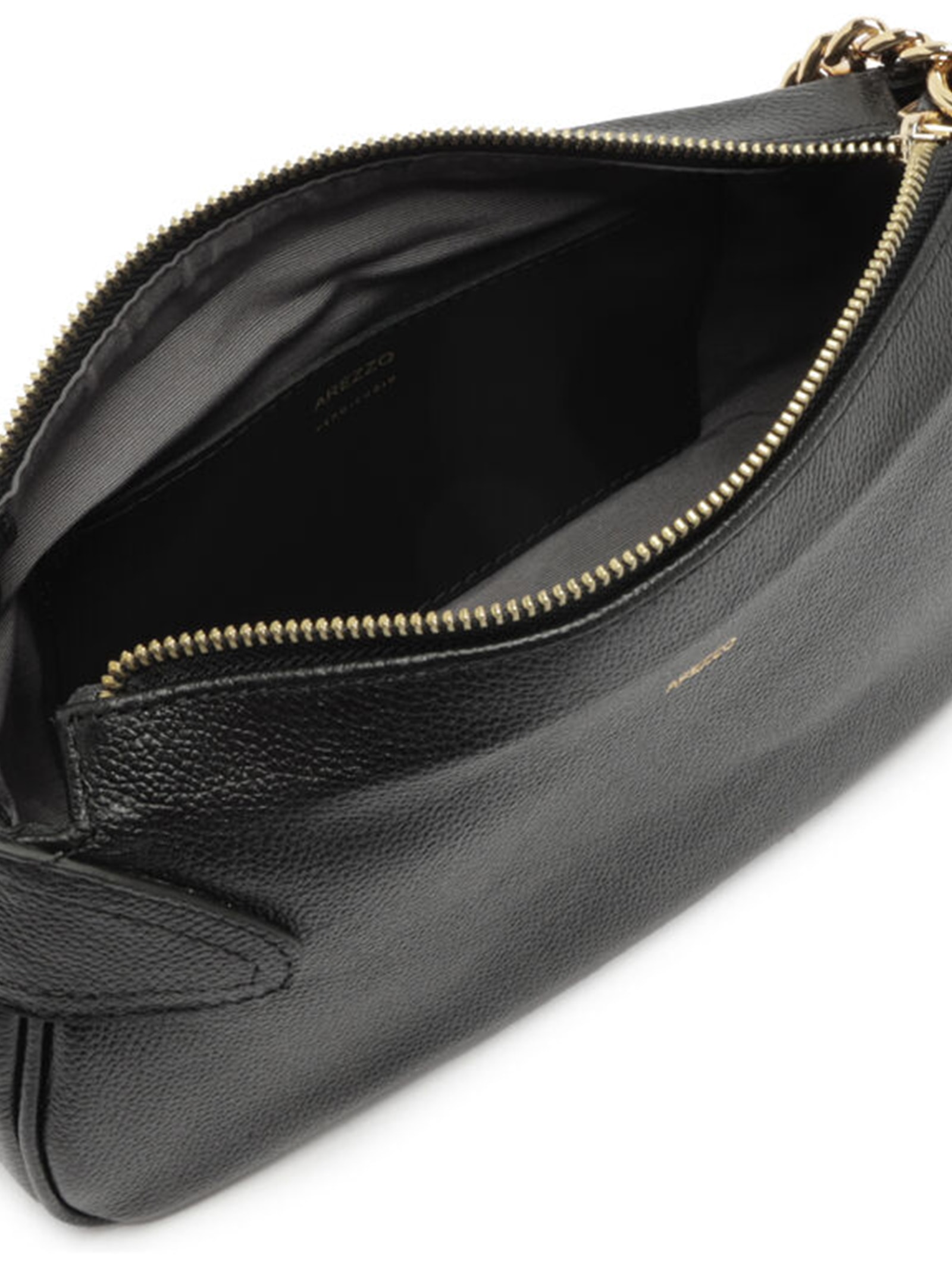 Bolsa Feminina Tiracolo Couro Média Corrente Preto Arezzo