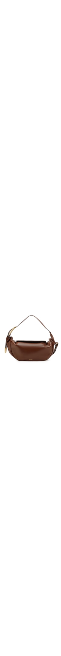 Bolsa Feminina Tiracolo Couro Média Metais Dourados - Marrom