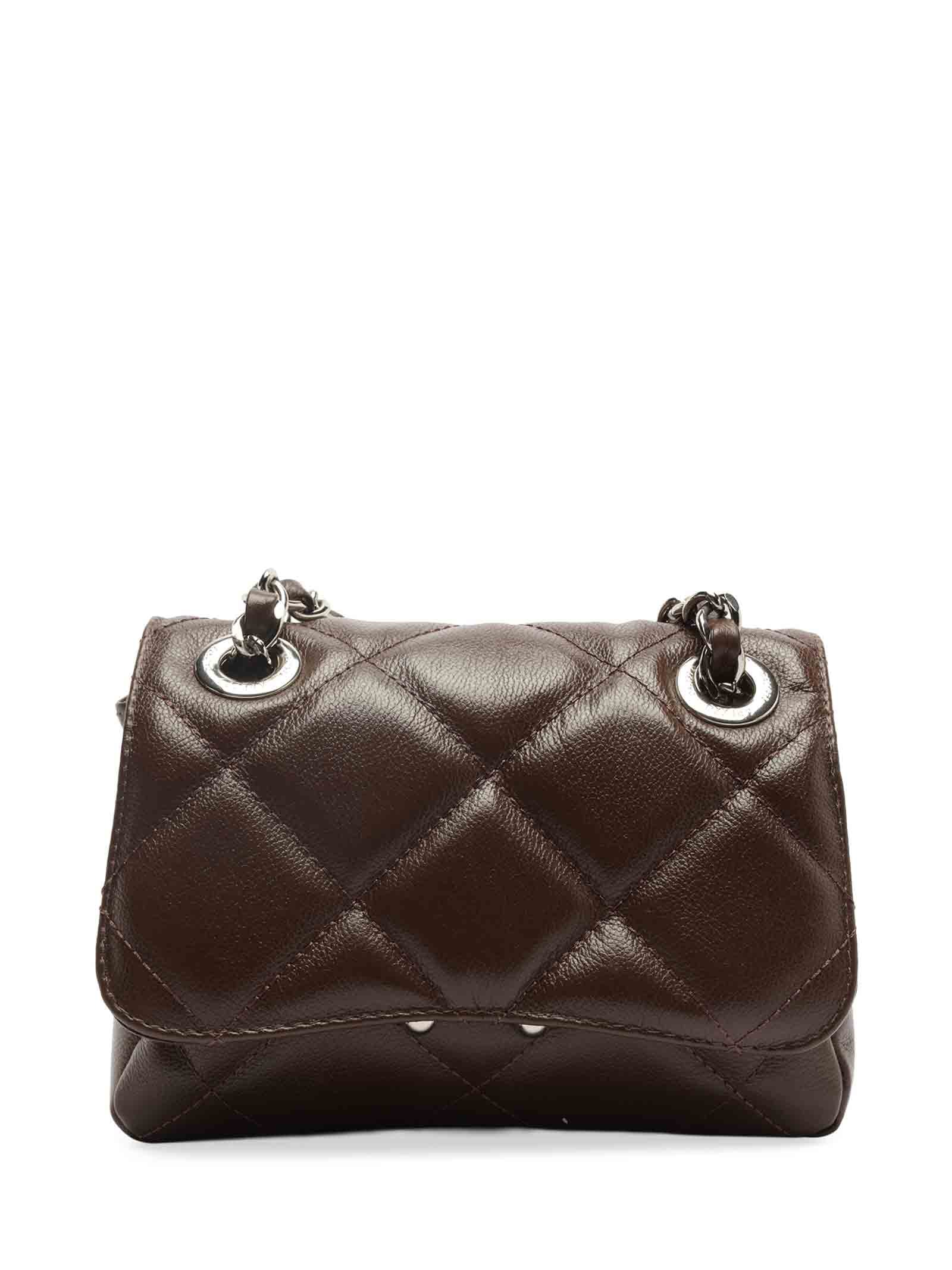 Bolsa Feminina Tiracolo Couro Mizz Pequena Marrom Arezzo