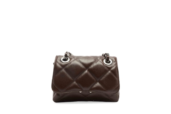 Bolsa Feminina Tiracolo Couro Mizz Pequena - Marrom