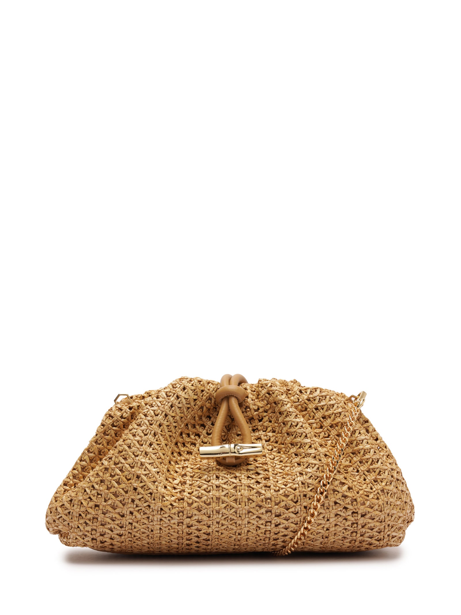 Bolsa Feminina Tiracolo Couro Palha Isla Média Bege Arezzo + Isla