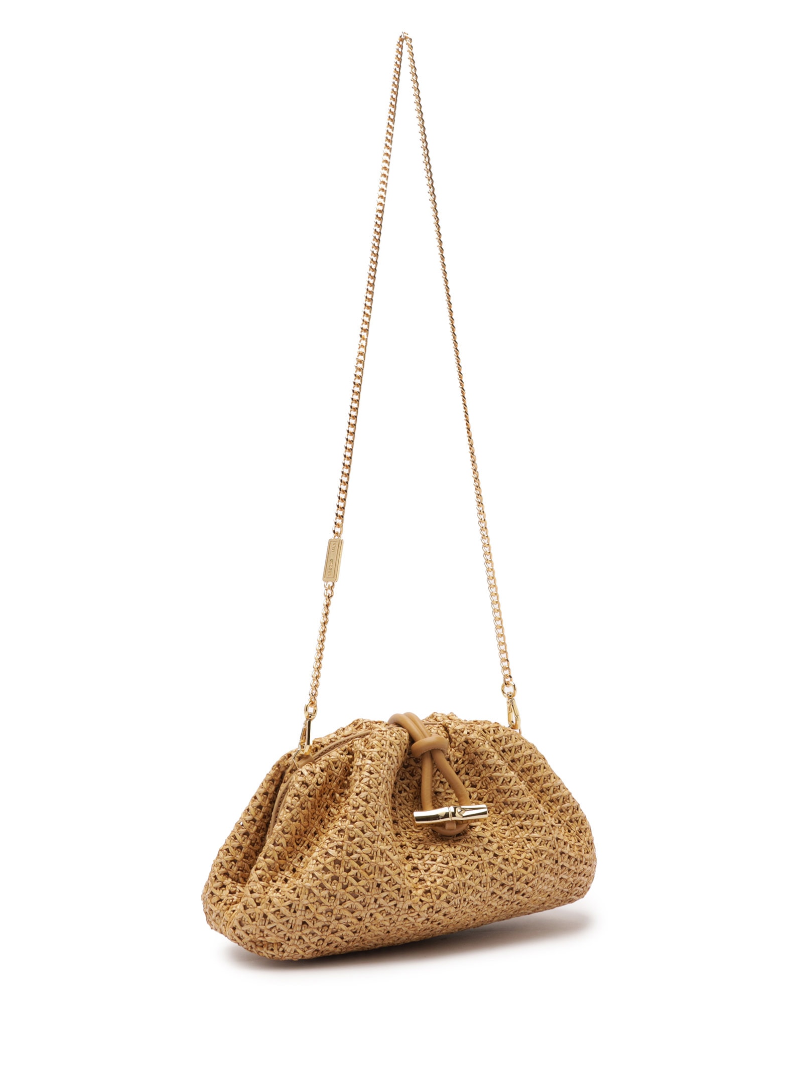 Bolsa Feminina Tiracolo Couro Palha Isla Média Bege Arezzo + Isla