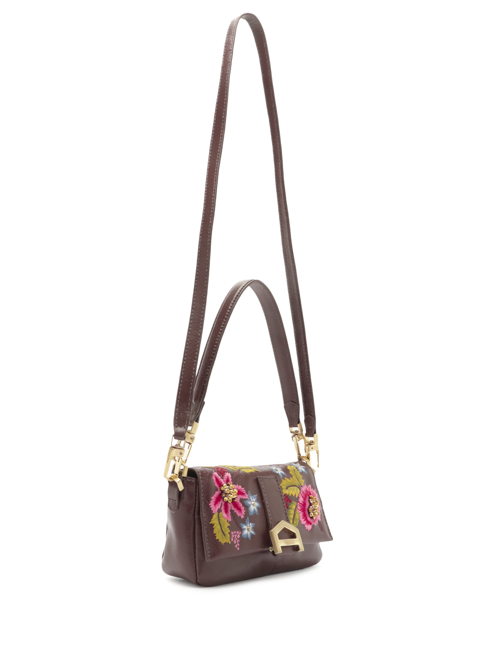 Bolsa Feminina Tiracolo Couro Pequena Marrom Arezzo