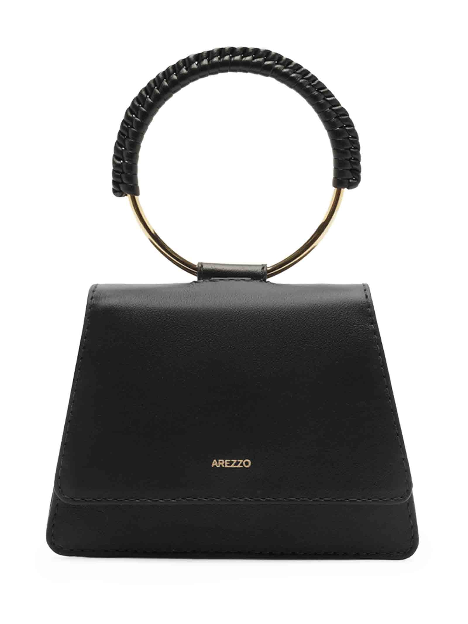 Bolsa Feminina Tiracolo Couro Pequena Preto Arezzo