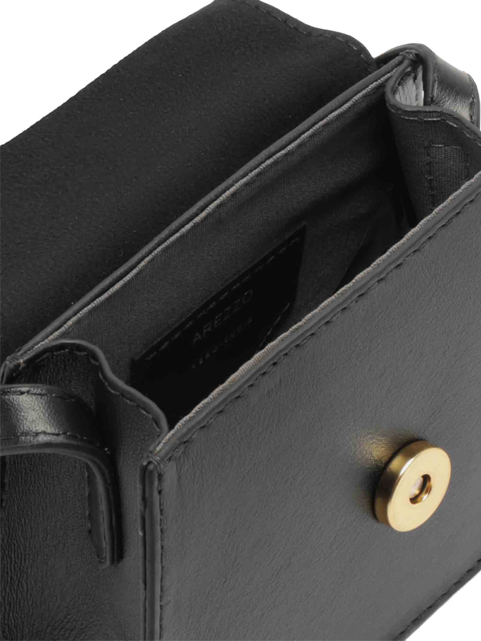 Bolsa Feminina Tiracolo Couro Pequena Preto Arezzo