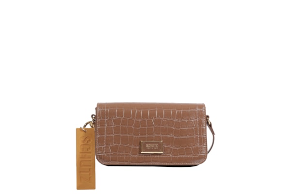 Bolsa Feminina Tiracolo Croco - Marrom