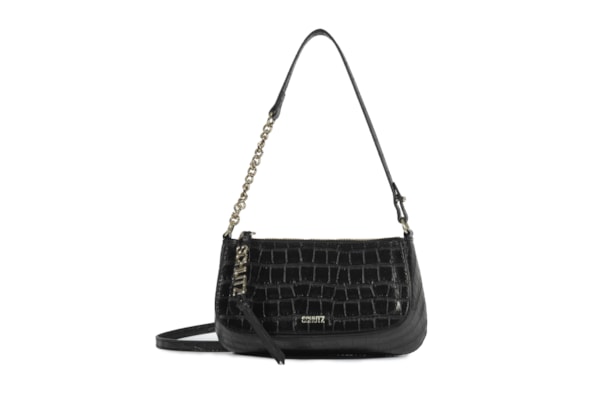 Bolsa Feminina Tiracolo Croco - Preto