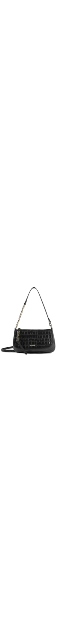 Bolsa Feminina Tiracolo Croco - Preto