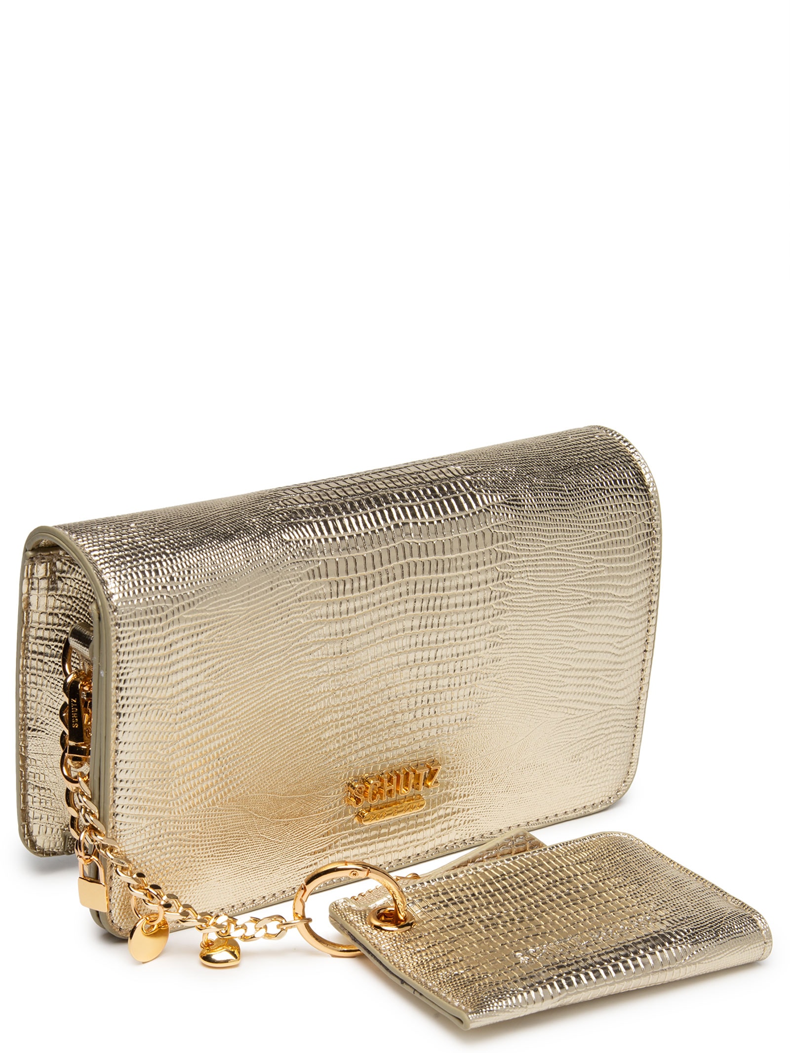 Bolsa Feminina Tiracolo Crossbody Sophia Pequena Dourado Schutz