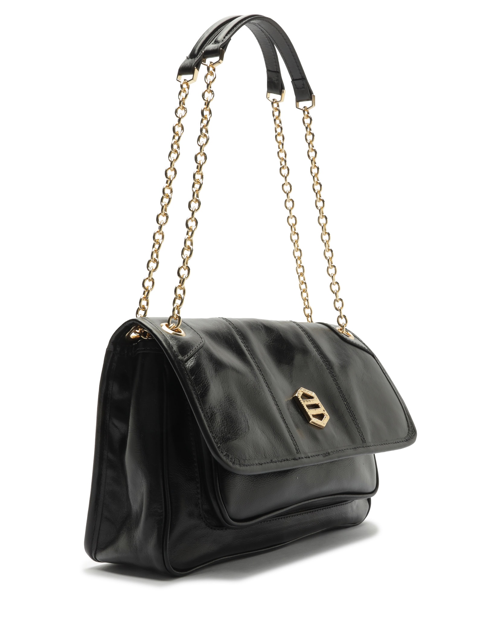 Bolsa Feminina Tiracolo de Couro Média Alça Corrente – Preto Arezzo