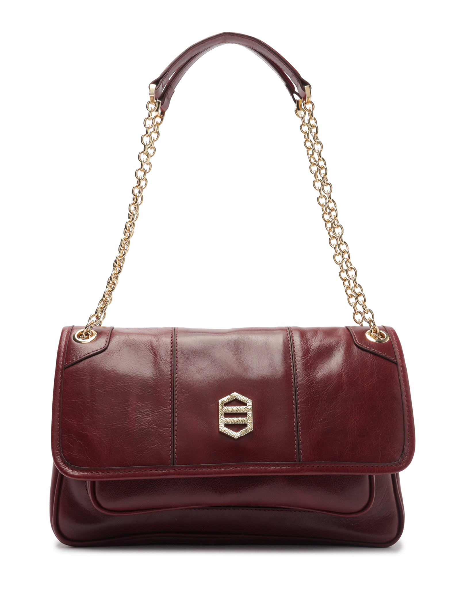 Bolsa Feminina Tiracolo de Couro Média Alça Corrente – Vermelho Arezzo