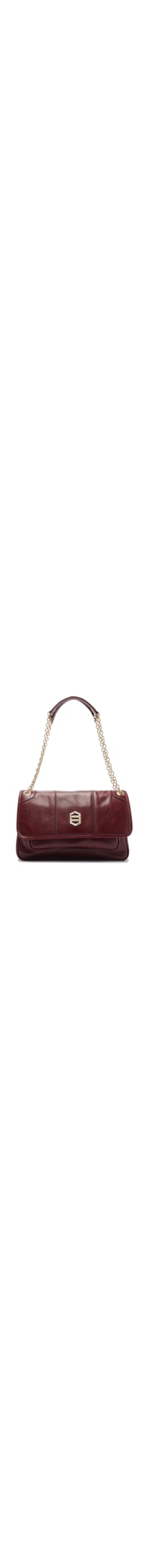 Bolsa Feminina Tiracolo de Couro Média Alça Corrente – Vermelho