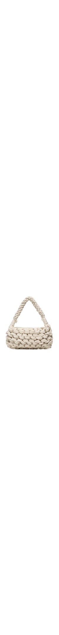 Bolsa Feminina Tiracolo de Croche - Branco