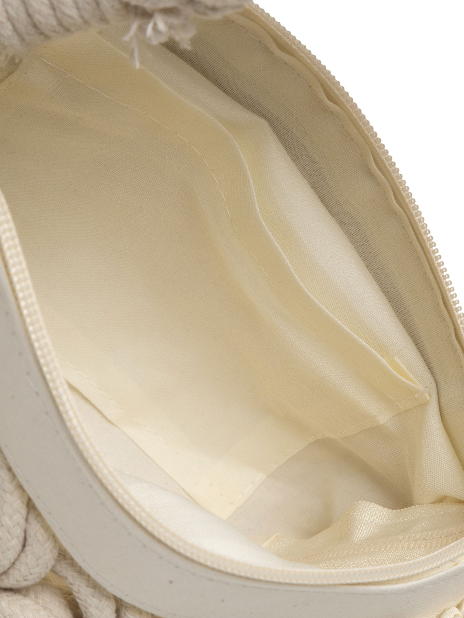 Bolsa Feminina Tiracolo de Croche Branco Basiq