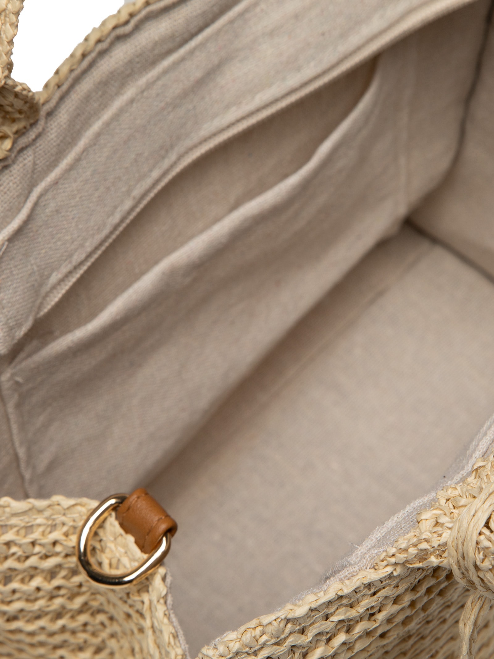 Bolsa Feminina Tiracolo de Palha Bege Basiq