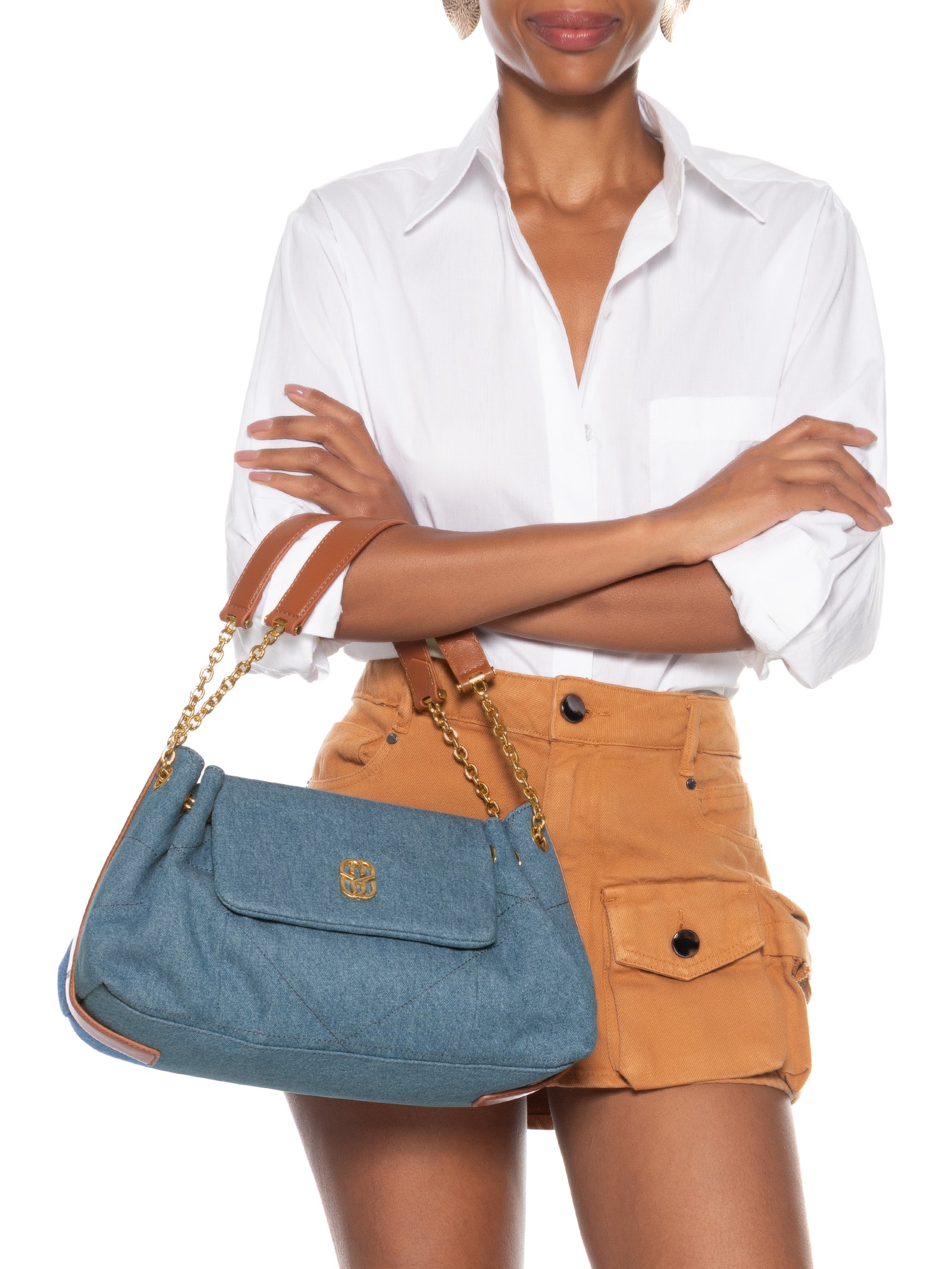 Schutz - Bolsa Feminina Tiracolo Elodie Média - Azul