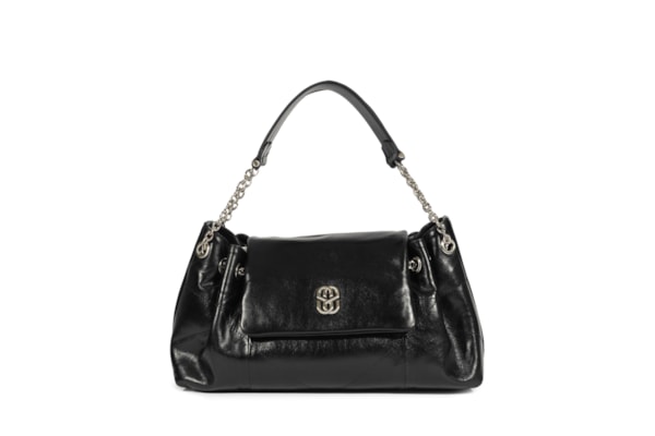 Bolsa Feminina Tiracolo Elodie Media Couro - Preto