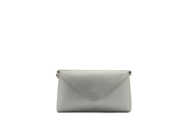 Bolsa Feminina Tiracolo Giorno Pequena Envelope - Prateado