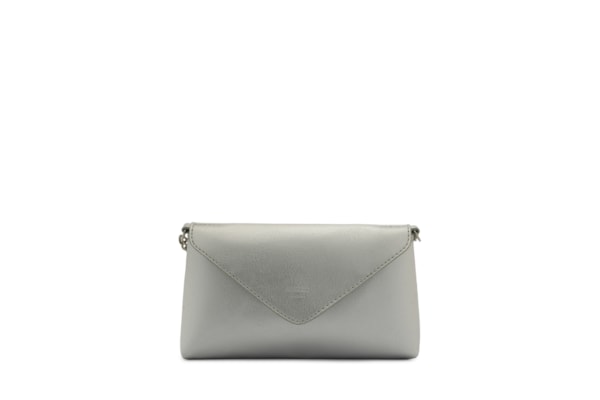 Bolsa Feminina Tiracolo Giorno Pequena Envelope - Prateado
