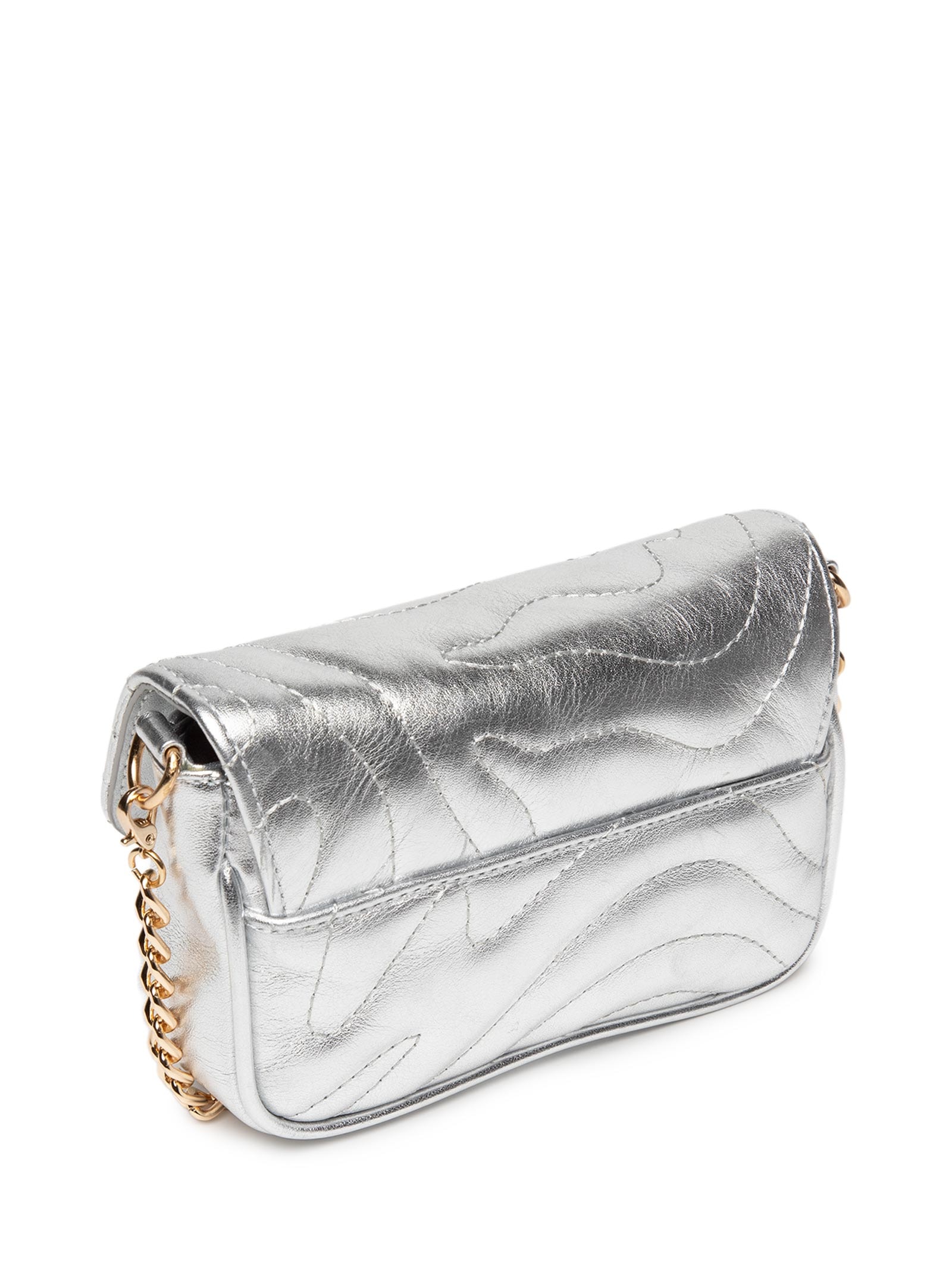 Bolsa Feminina Tiracolo Lily Pequena Prateado Vicenza