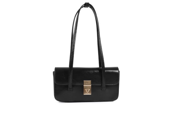 Bolsa Feminina Tiracolo Liz Pequena Couro - Preto