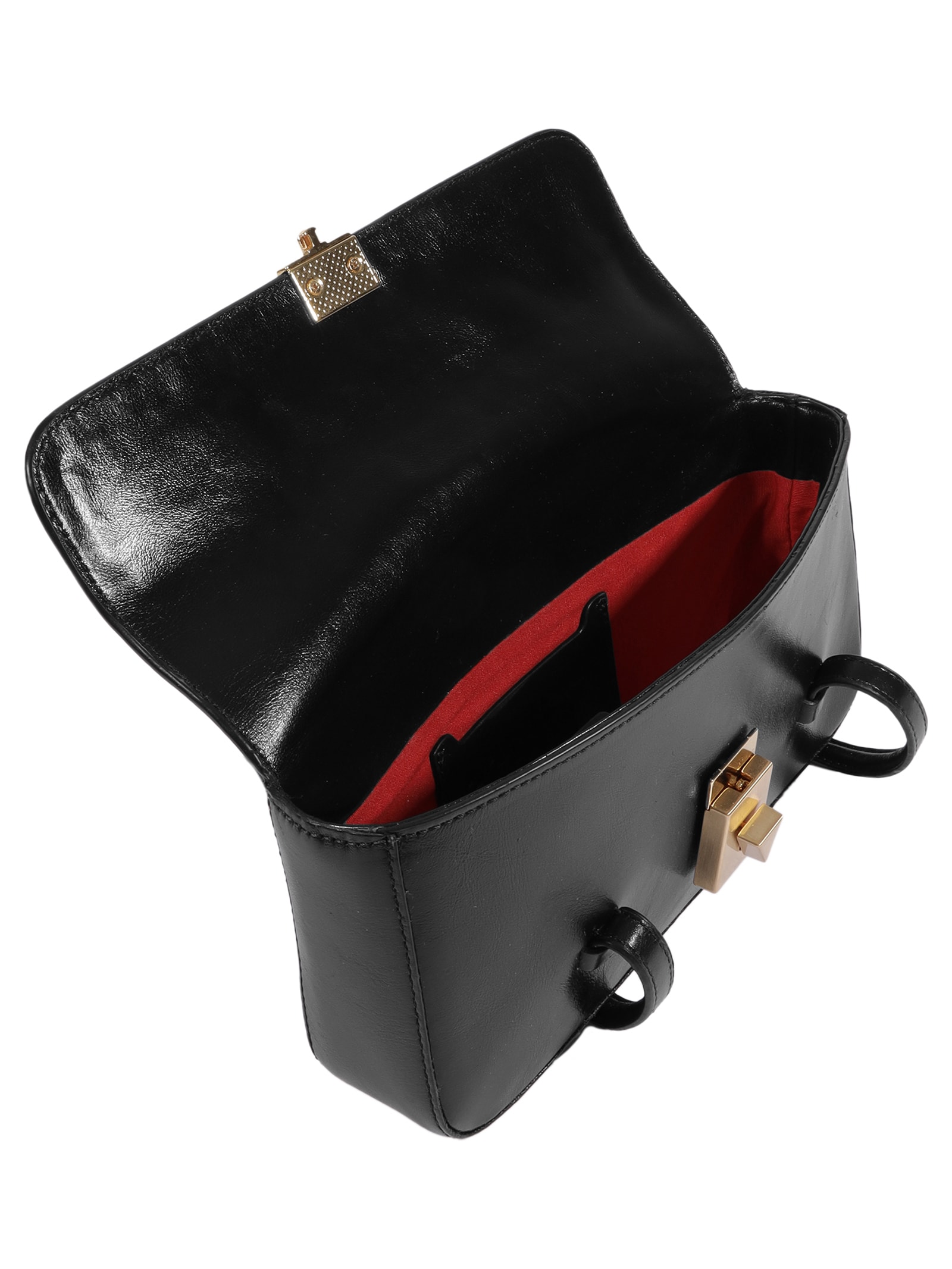 Bolsa Feminina Tiracolo Liz Pequena Couro Preto Schutz
