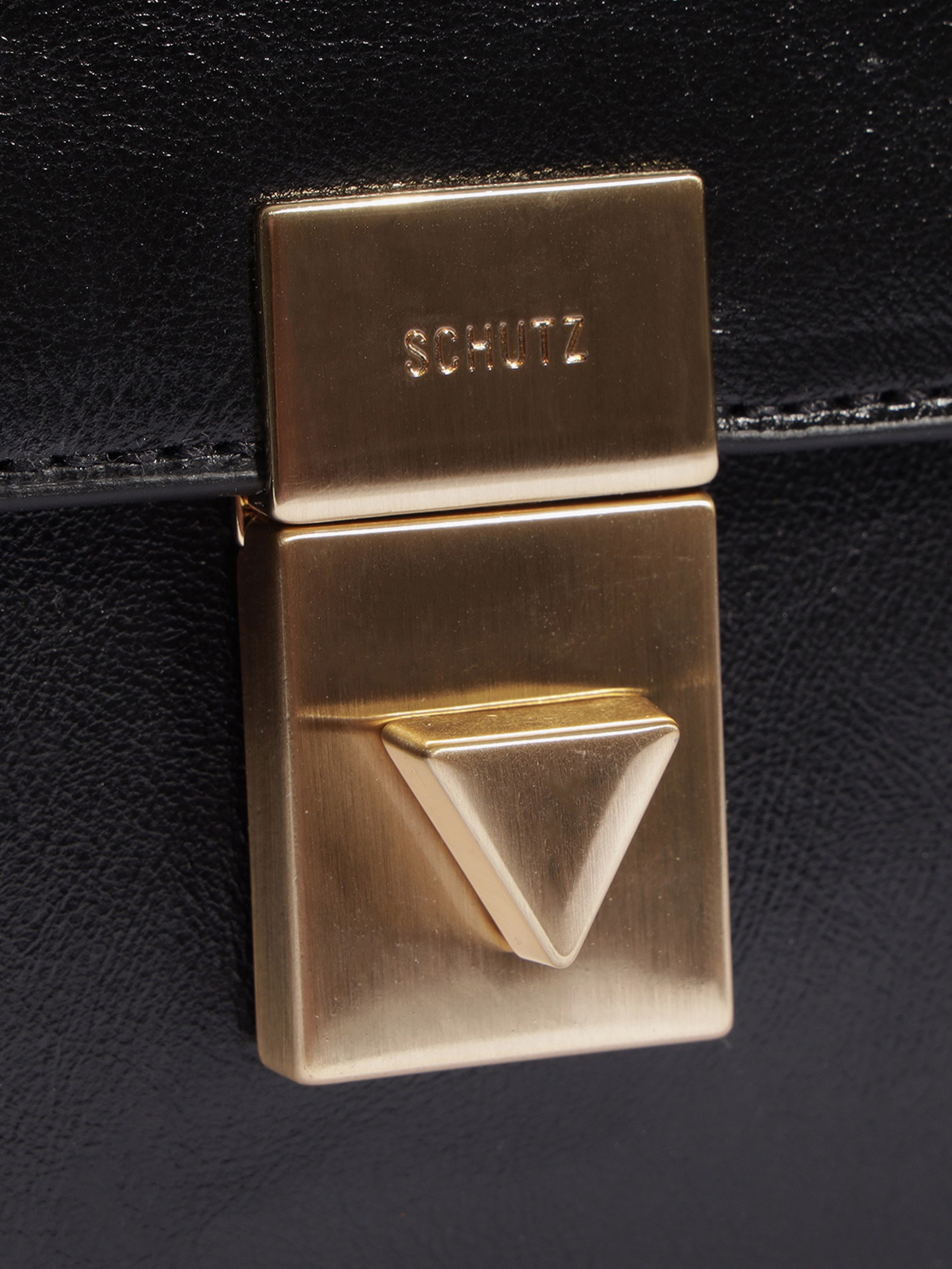 Bolsa Feminina Tiracolo Liz Pequena Couro Preto Schutz