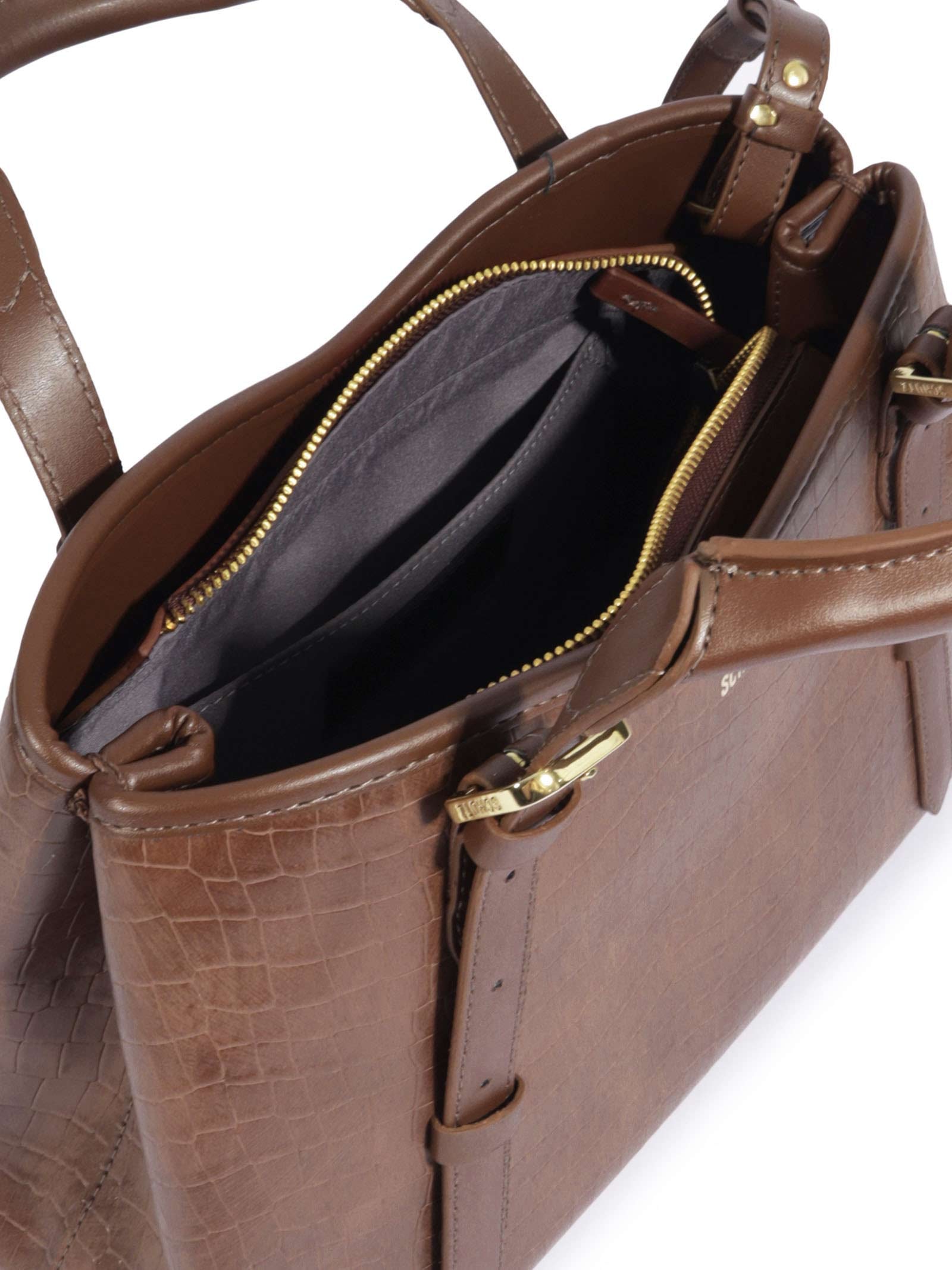 Schutz - Bolsa Feminina Tiracolo Maeve Croco - Marrom