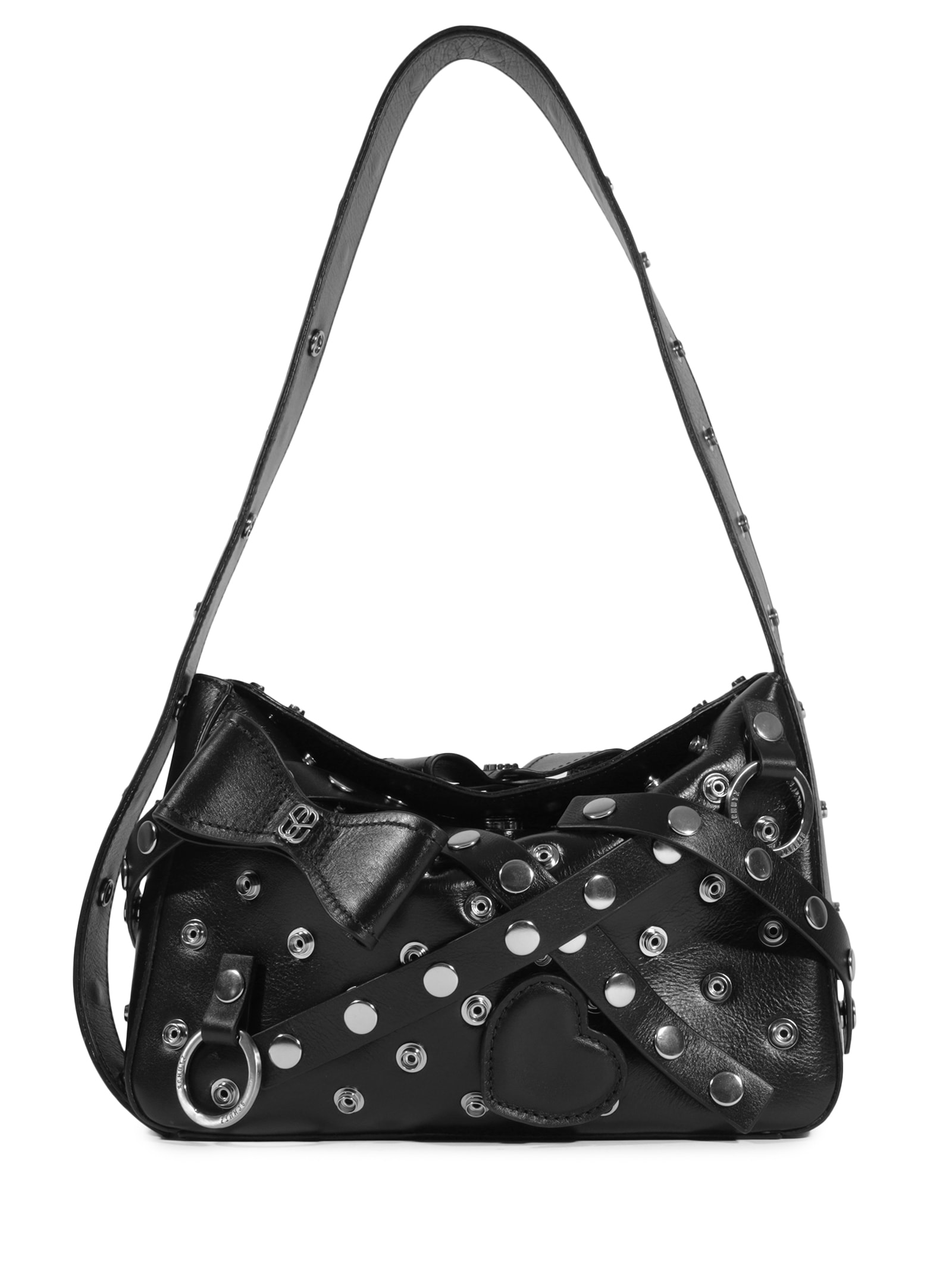 Bolsa Feminina Tiracolo Mavie Média Couro Preto Schutz