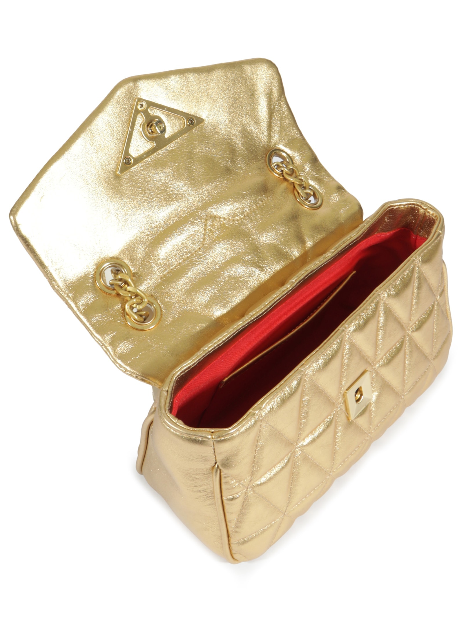 Schutz - Bolsa Feminina Tiracolo Média 944 Couro - Dourado