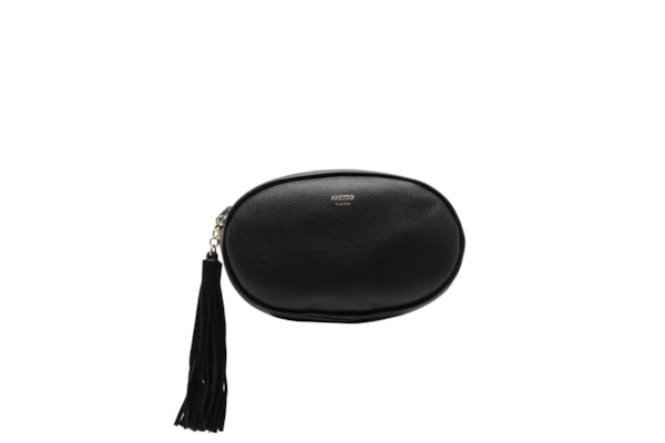 Bolsa Feminina Tiracolo Média Arredondada Barbicacho - Preto