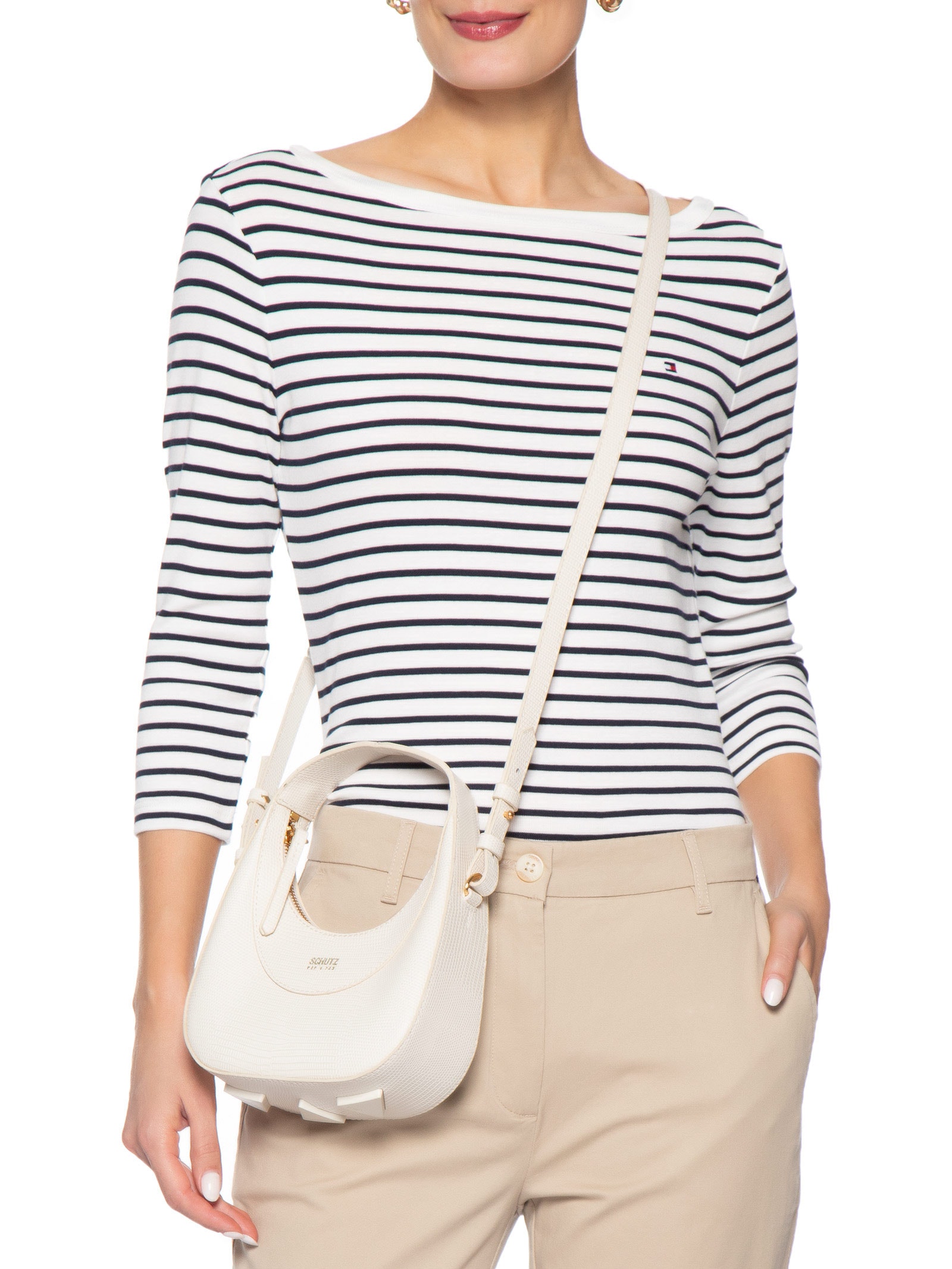 Bolsa Feminina Tiracolo Média Branco Schutz