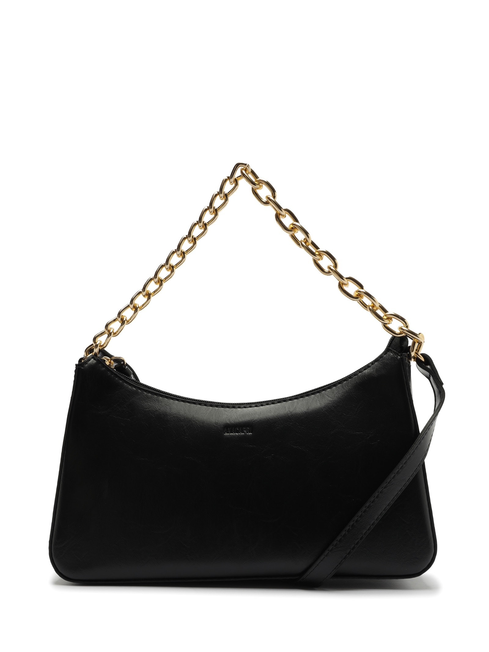 Bolsa Feminina Tiracolo Média Corrente Preto Anacapri
