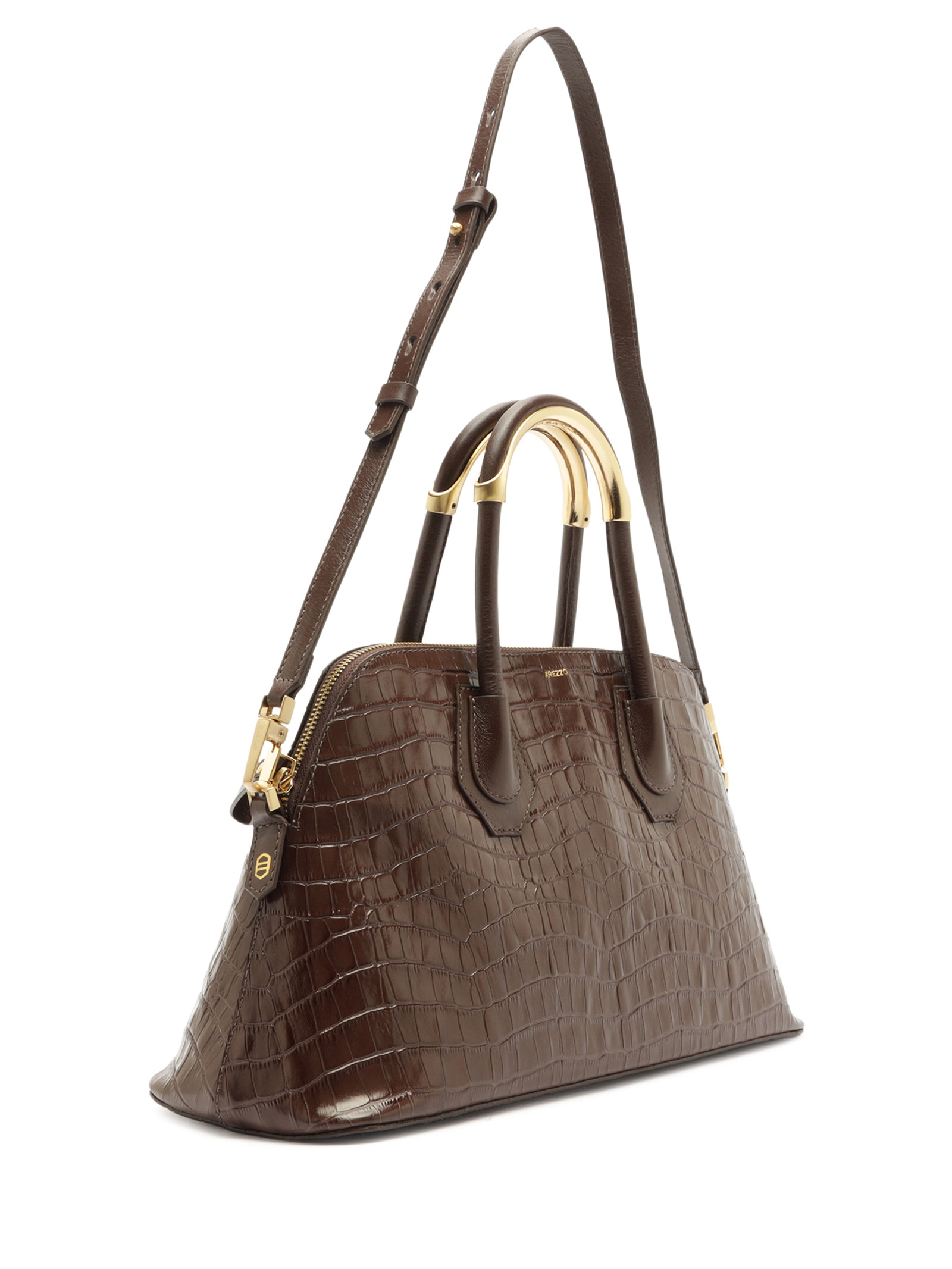 Bolsa Feminina Tiracolo Média Couro Marrom Arezzo