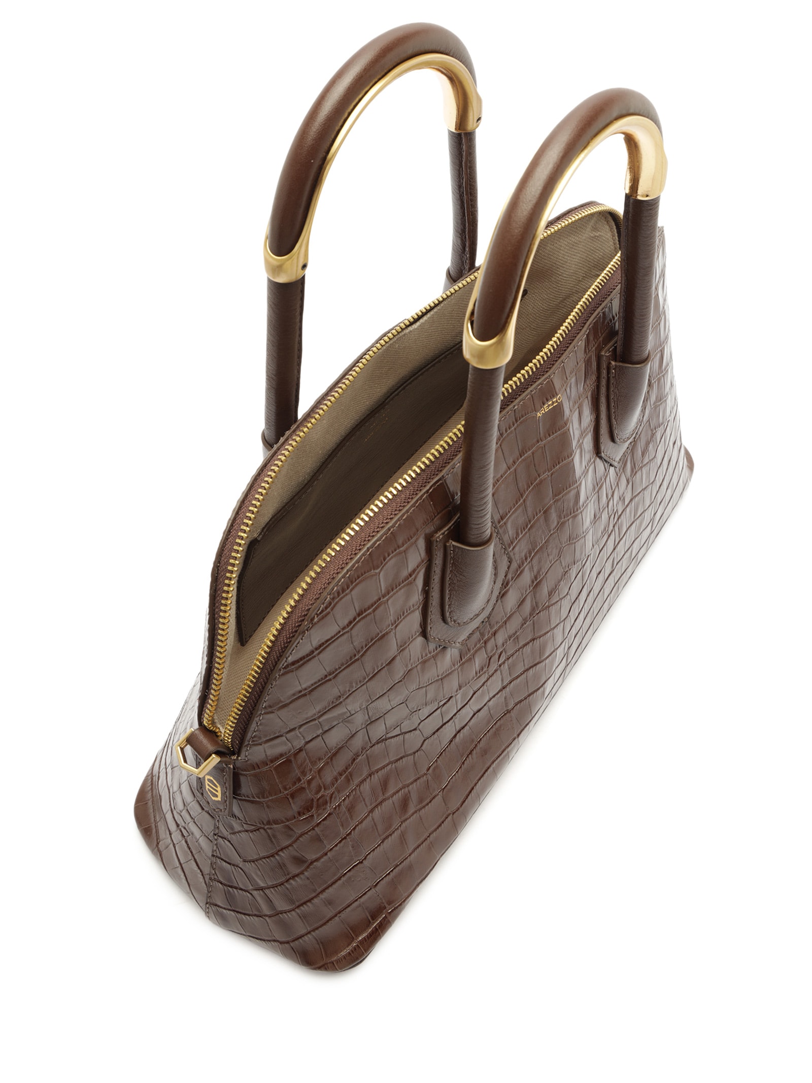 Bolsa Feminina Tiracolo Média Couro Marrom Arezzo