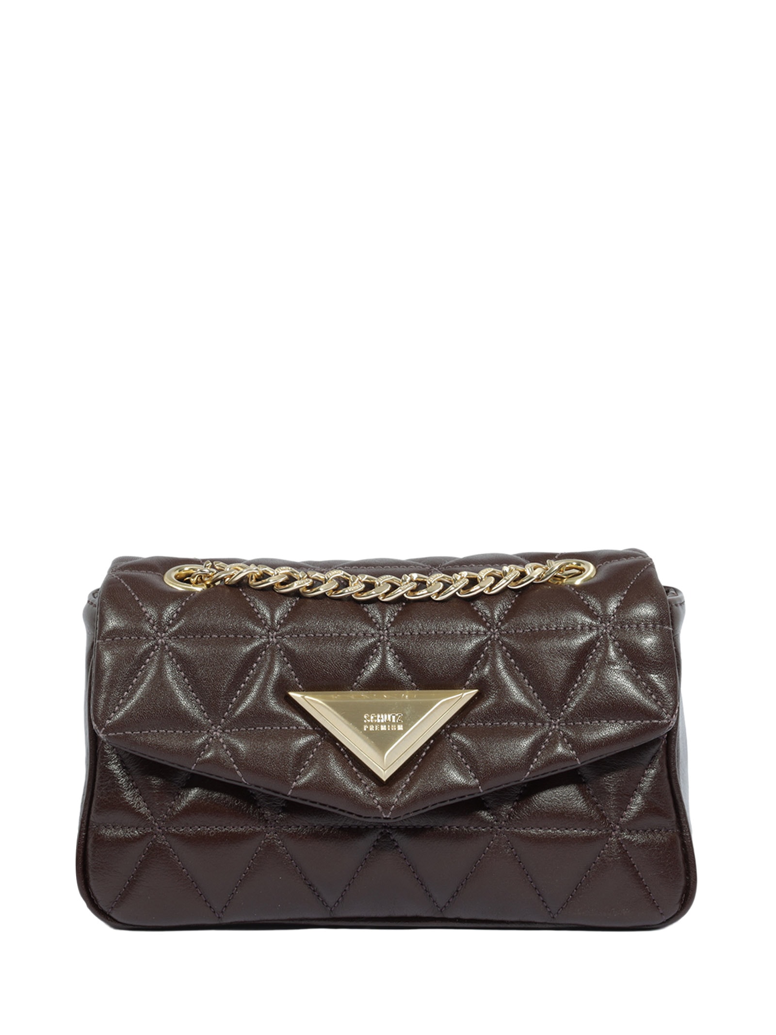 Bolsa Feminina Tiracolo Média Couro Marrom Schutz