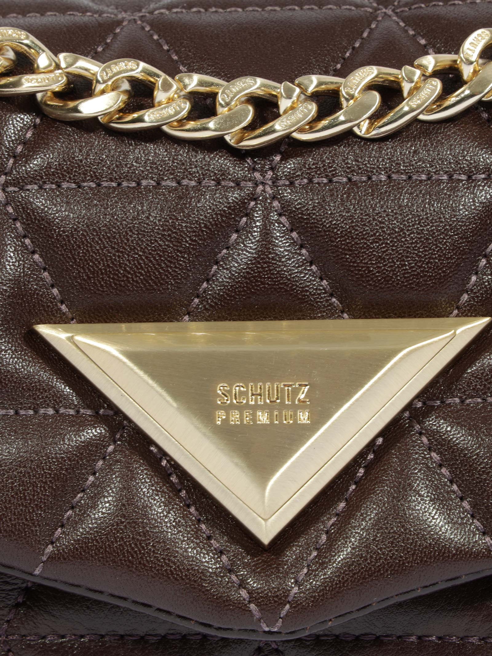 Bolsa Feminina Tiracolo Média Couro Marrom Schutz