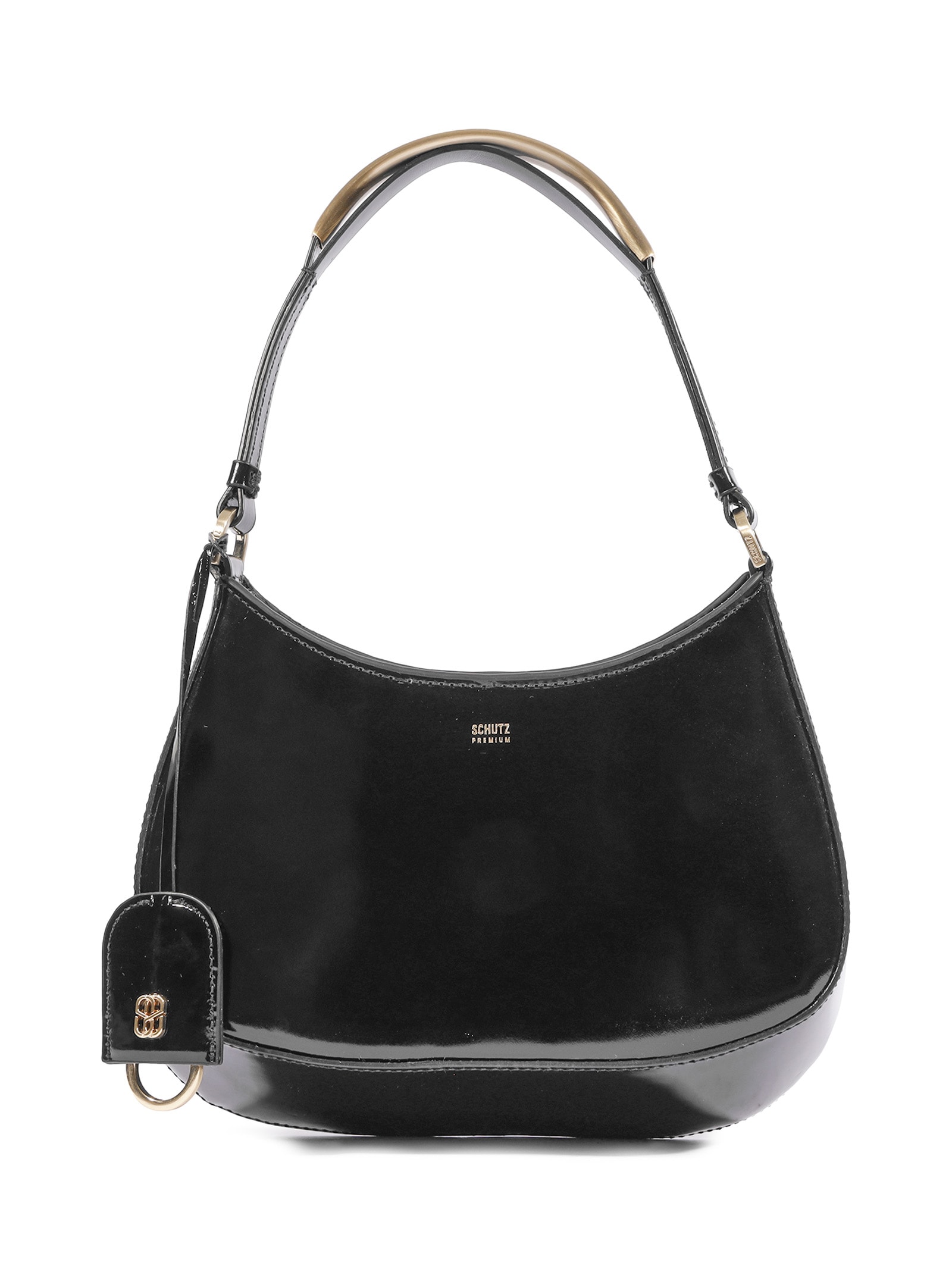 Bolsa Feminina Tiracolo Média Couro Preto Schutz